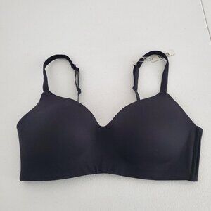 Reveal Womens The Perfect Wireless T Shirt Bra Size 38D Midnight Black NWt